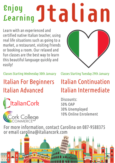 Andiamo! 4 Italian Levels in the College of Commerce Pronti to Roll!